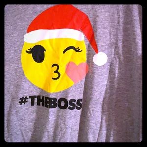 Emoji Momma clause pjs. Worn once. Like new.